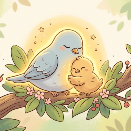 Mother an baby bird thumbnail