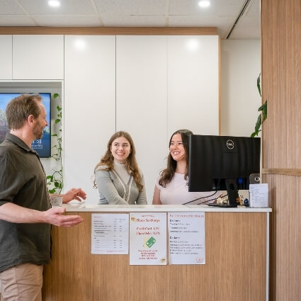 patient at our front desk
