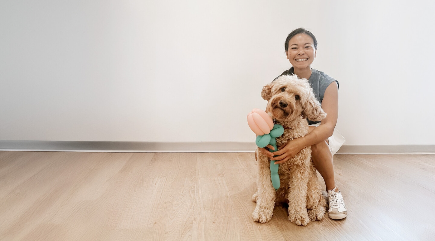 Lindfield chiropractor Dr Irene with our office pet Frankie