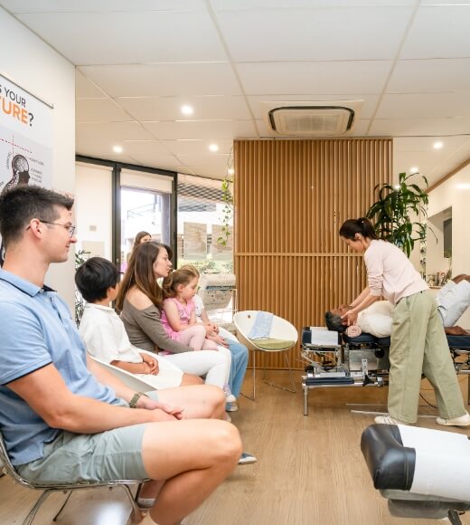 Be Chiropractic practice members in our adjusting area