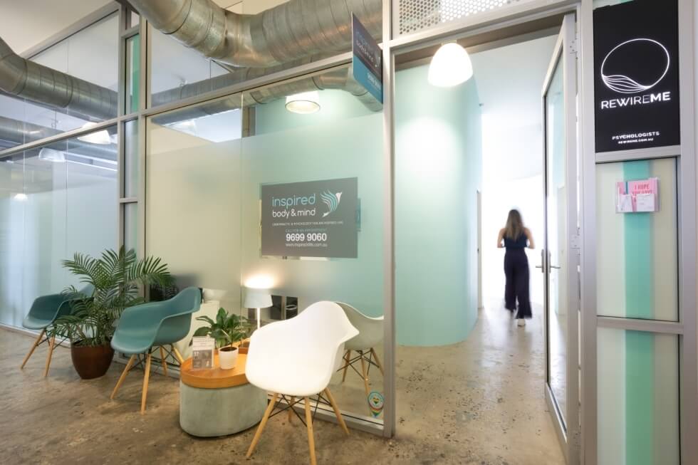 Chiropractor Matt Constable in his practice, Inspired. Fountain St Alexandria.