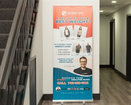 Sprintset weight loss advertising banner