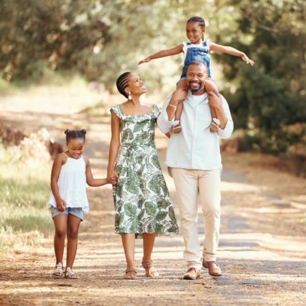 Family enjoying the outdoors