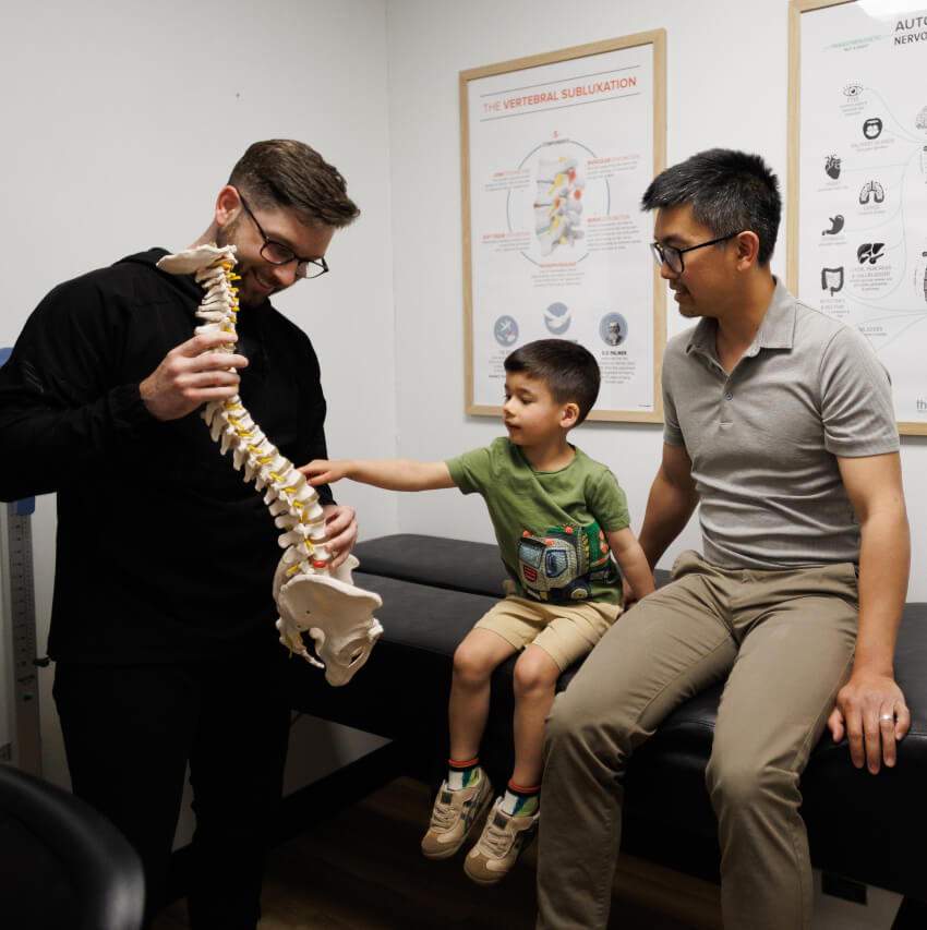 Dr Levi talking to child patients