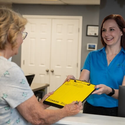 patient at our front desk