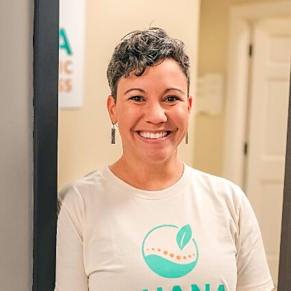 Isanti chiropractor Dr Brandy standing in doorway