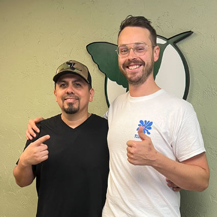 Doctor with happy patient