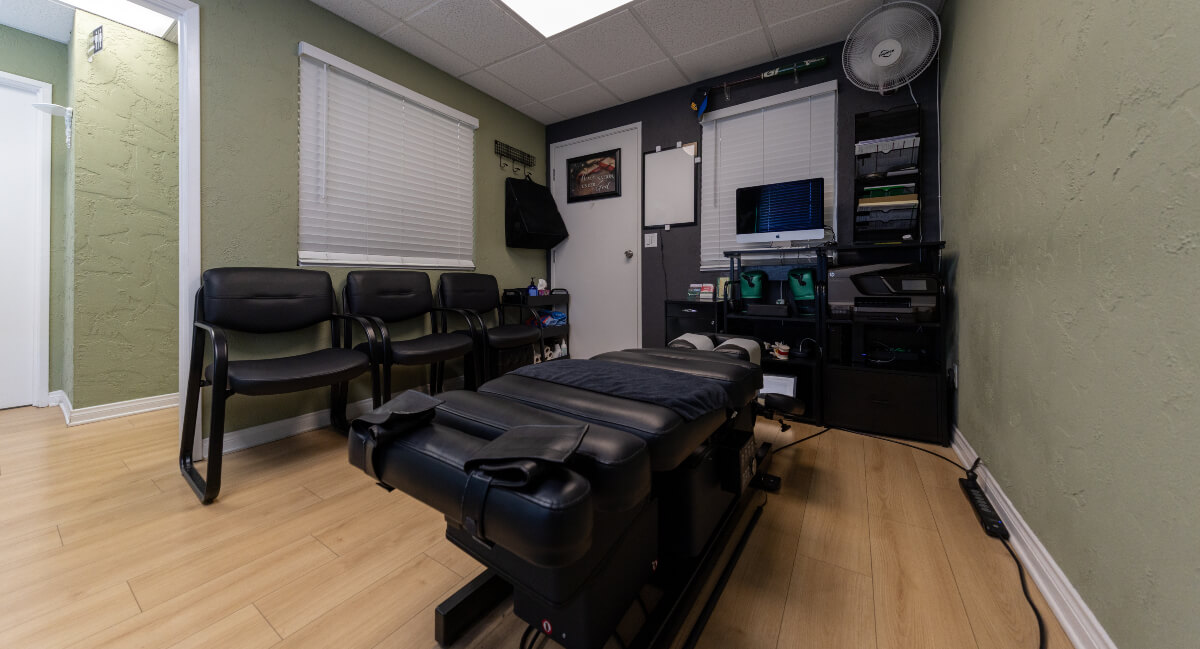 Sam The Chiropractor chiropractic adjustment room