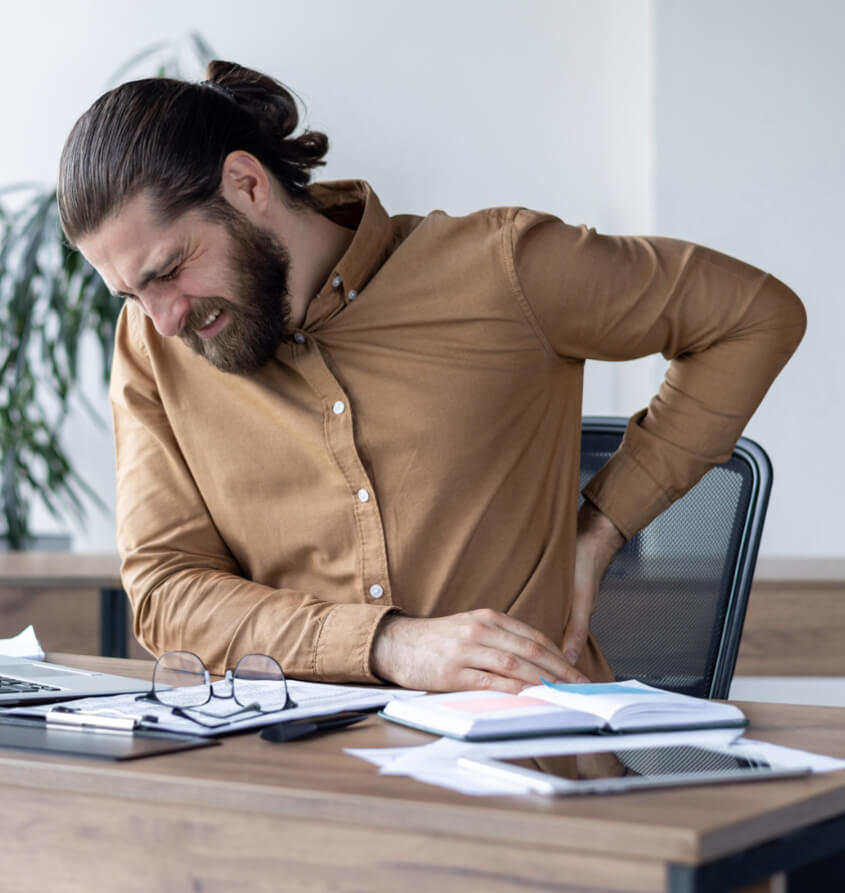 Man with back pain