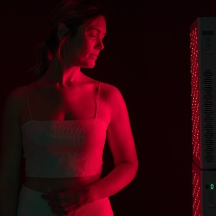 Red light therapy room