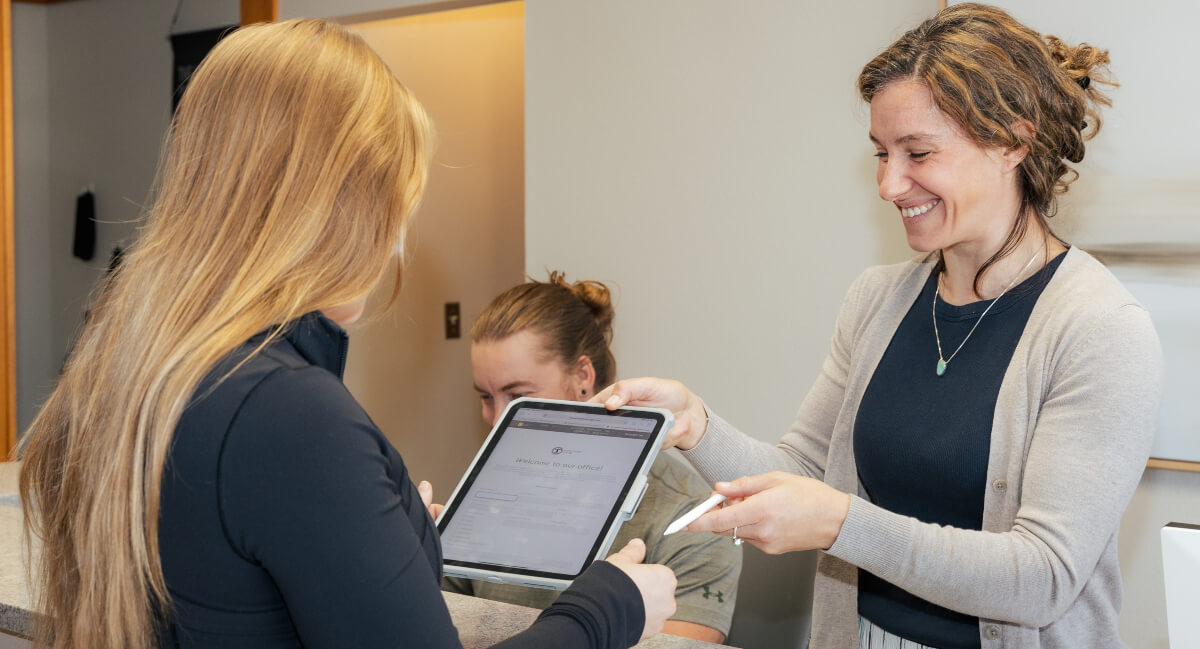 Colorado Springs patient checking in at Whole Health Springs