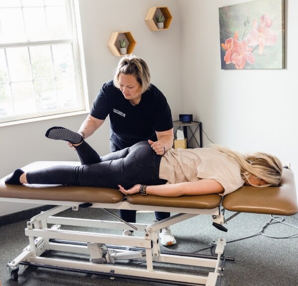 stretching patient on table