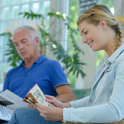 people sitting in a waiting room