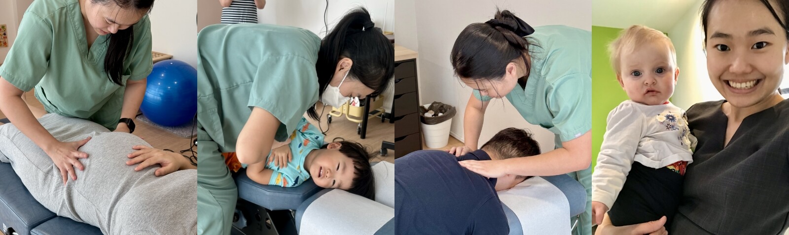 collage of Chirosanctuary patients with Dr Minji Lam