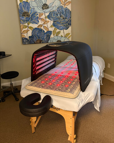 red light therapy table