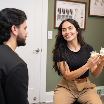 Doctor explaining to patient
