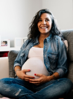 Smiling pregnant woman