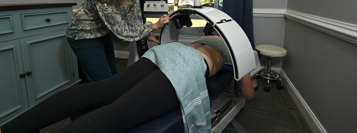 Myrtle Beach patient being treated with Zerona Laser Therapy