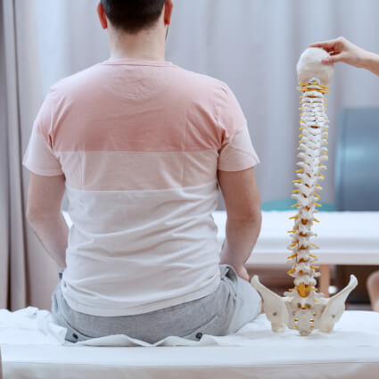 man and spine