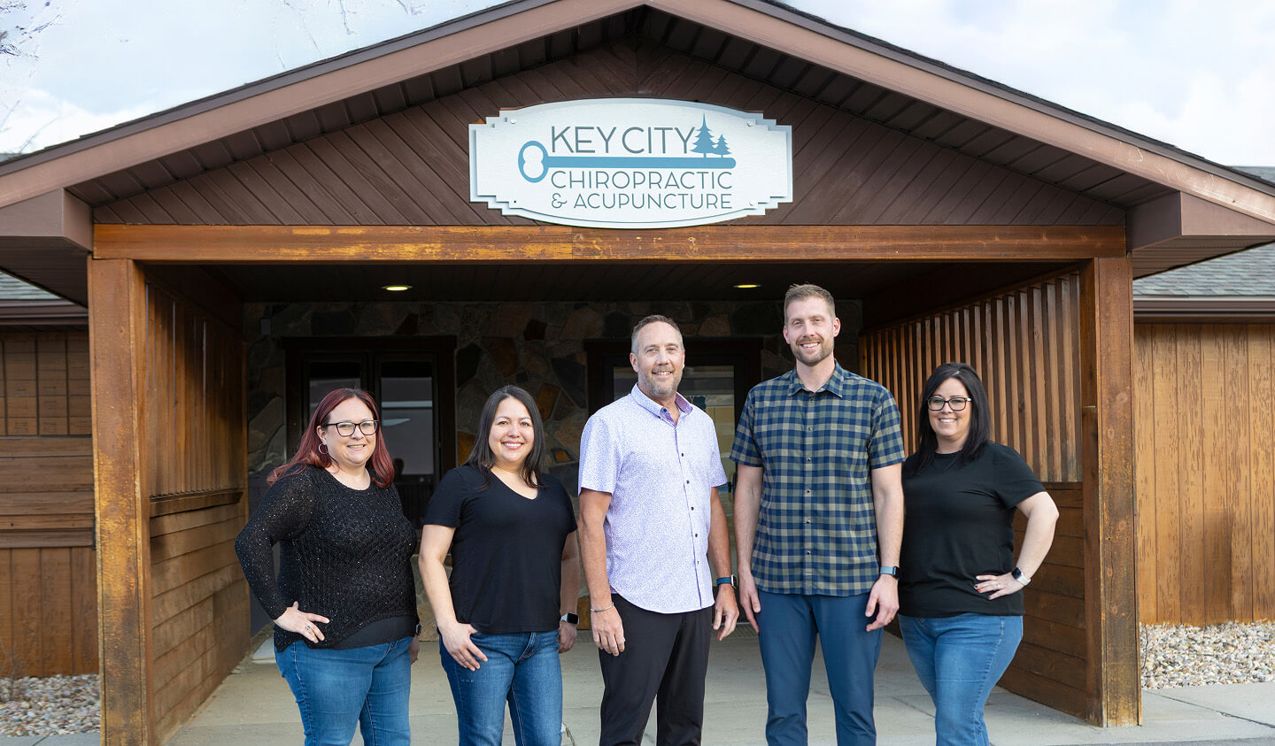 Our Key City Chiropractic & Acupuncture team outside the office