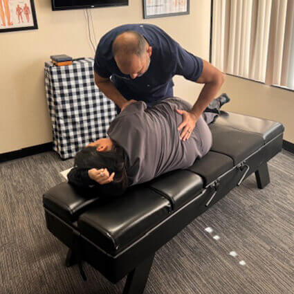 Adjusting patient on side