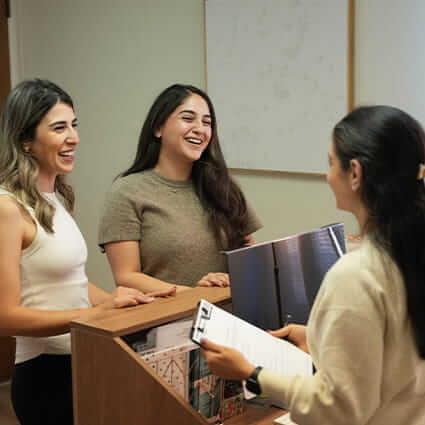 Costa Mesa patients checking in at KOR Wellness & Chiropractic