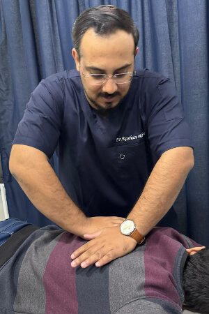 Cork patient receiving a Chiropractic spinal adjustment