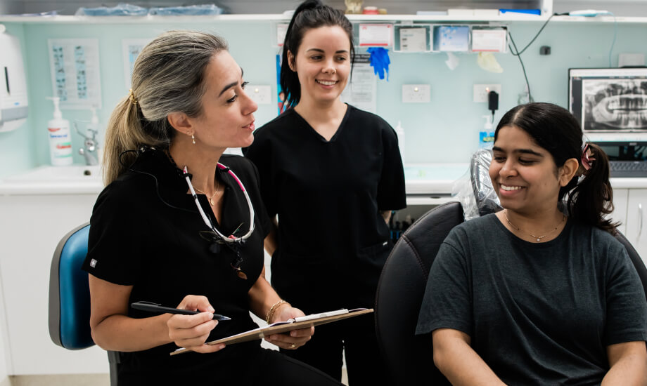 Maryborough dentist in discussion with a patient