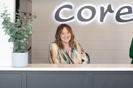 Core Chiropractic and Wellness Center reception desk area