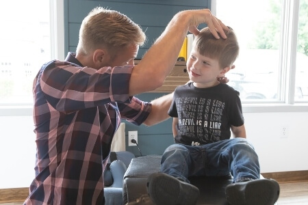 Little boy treated with Chiropractic Care