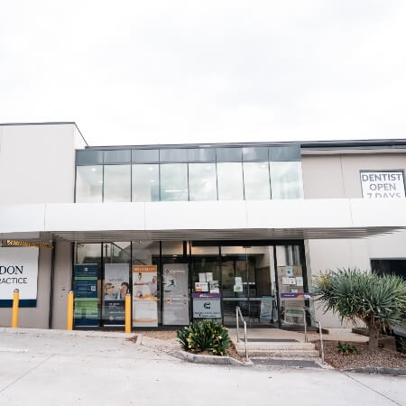 Front of office building