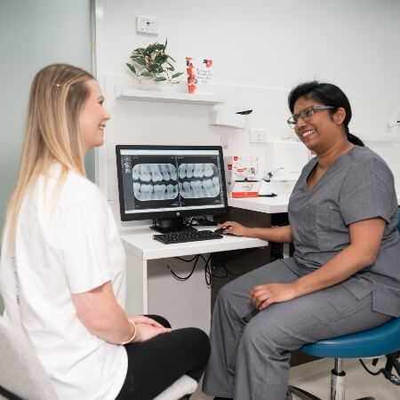 Patient in a dental consultation