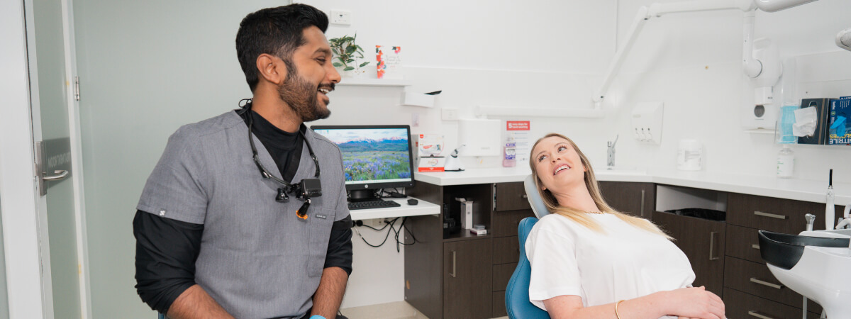 Croydon dentist in a consultation with a patient