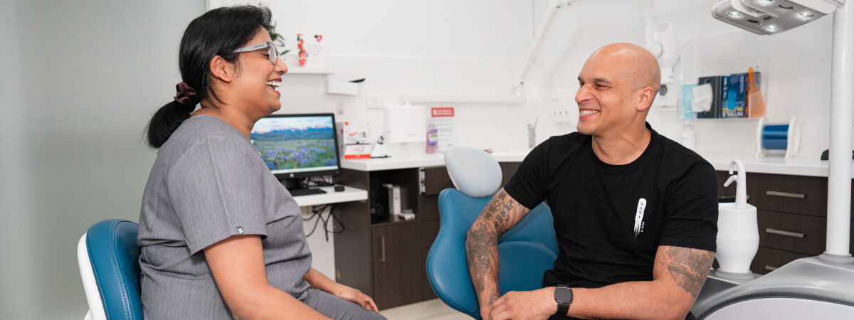 Croydon patient in a dental consultation at Croydon Dental Clinic