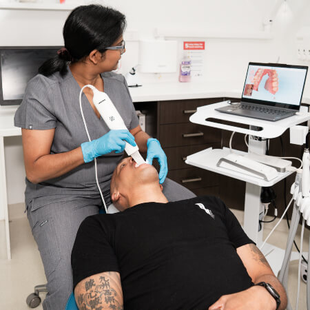 Croydon patient in a dental consultation