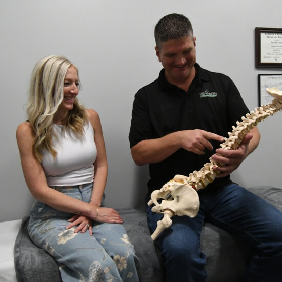Polk City patient in a chiropractic consultation