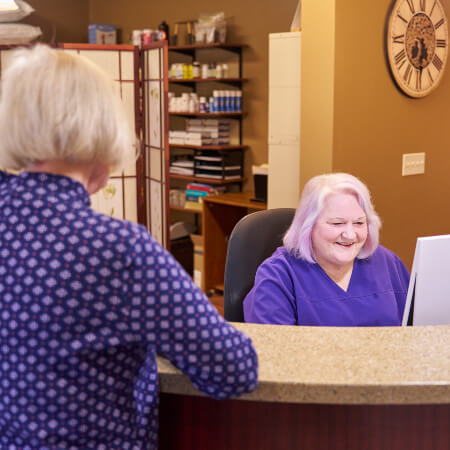 New patient consultation in clinic