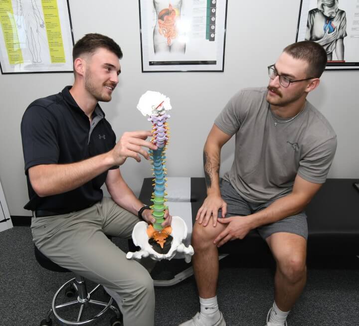 Male patient treated with Chiropractic Care