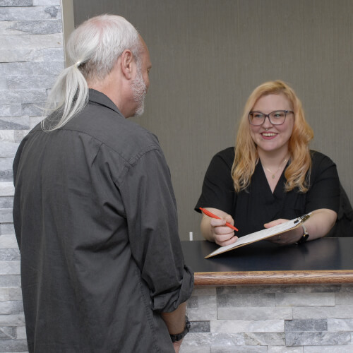 Chesterfield patient checking in at Synergy Integrated Healthcare