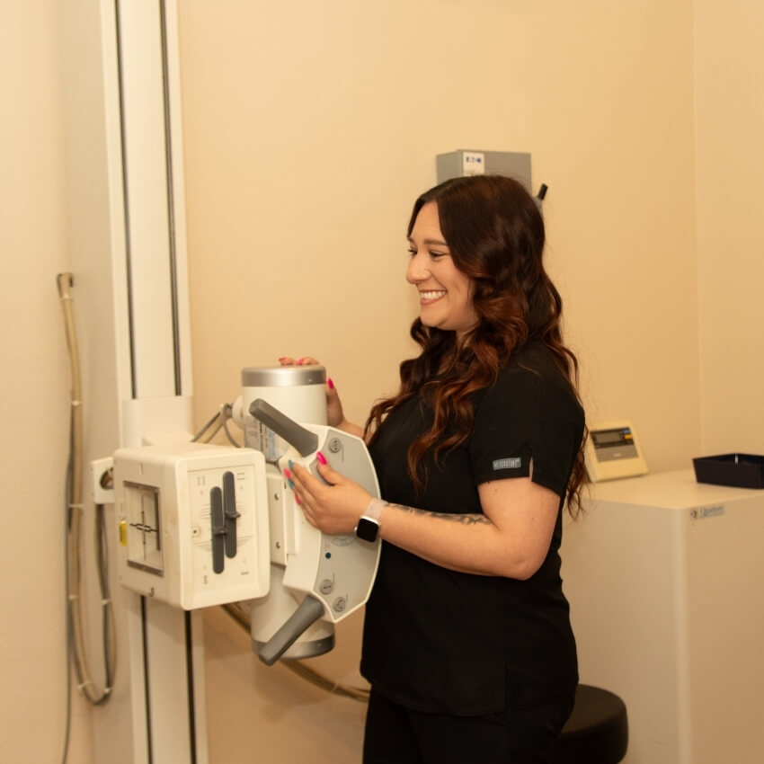 staff using xray equipment