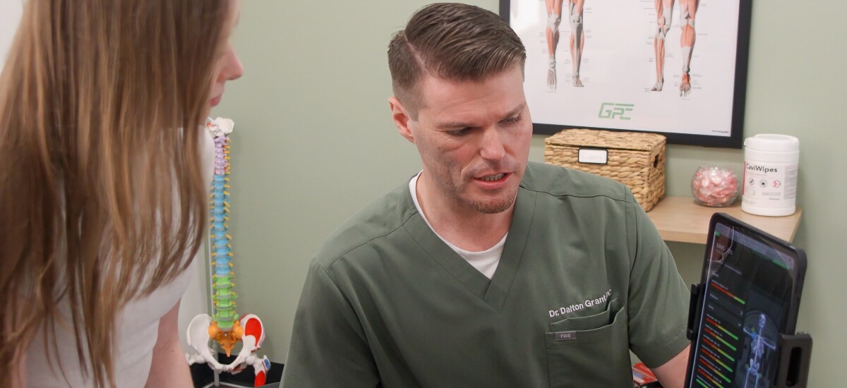 Germantown patient in a chiropractic consultation