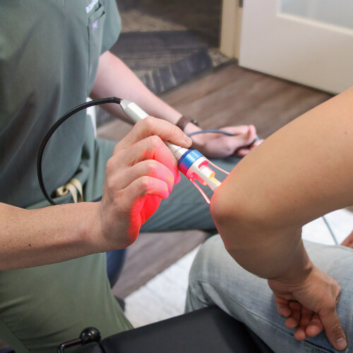 Patient treated with Laser Therapy