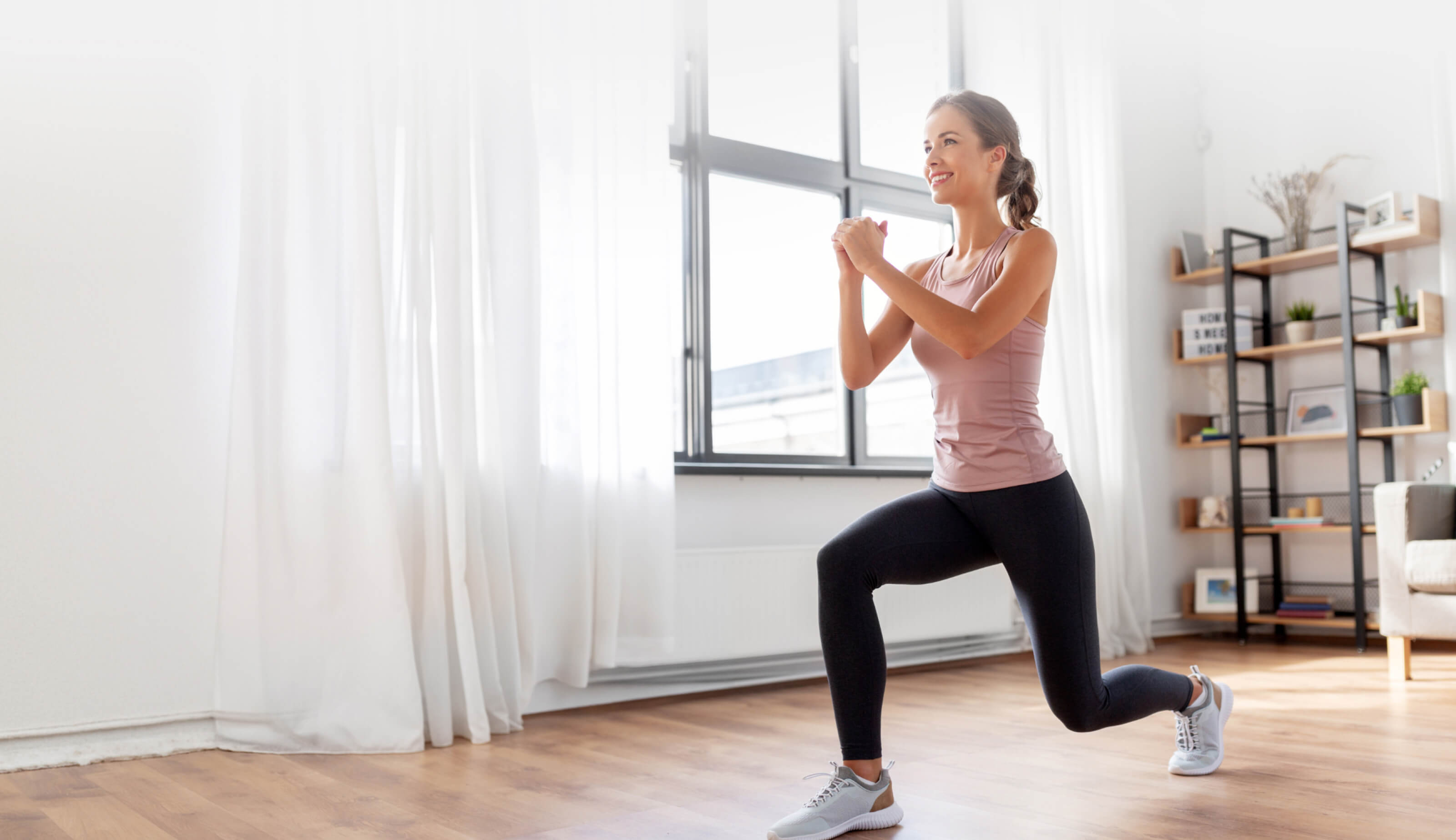 Woman doing stretching exercises