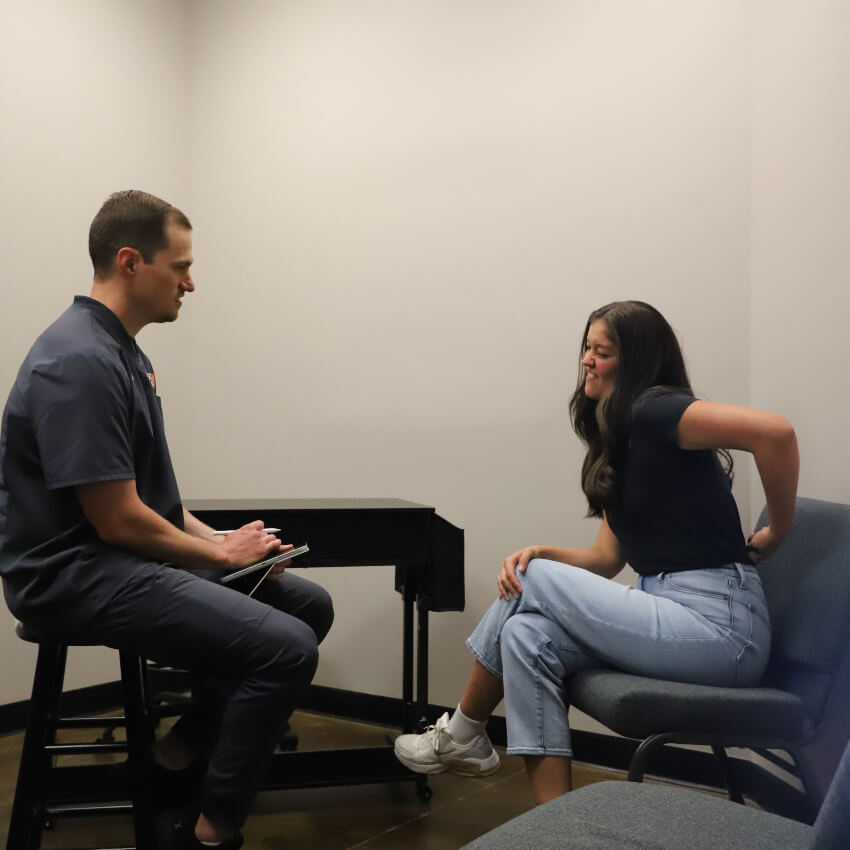 patient talking with doctor
