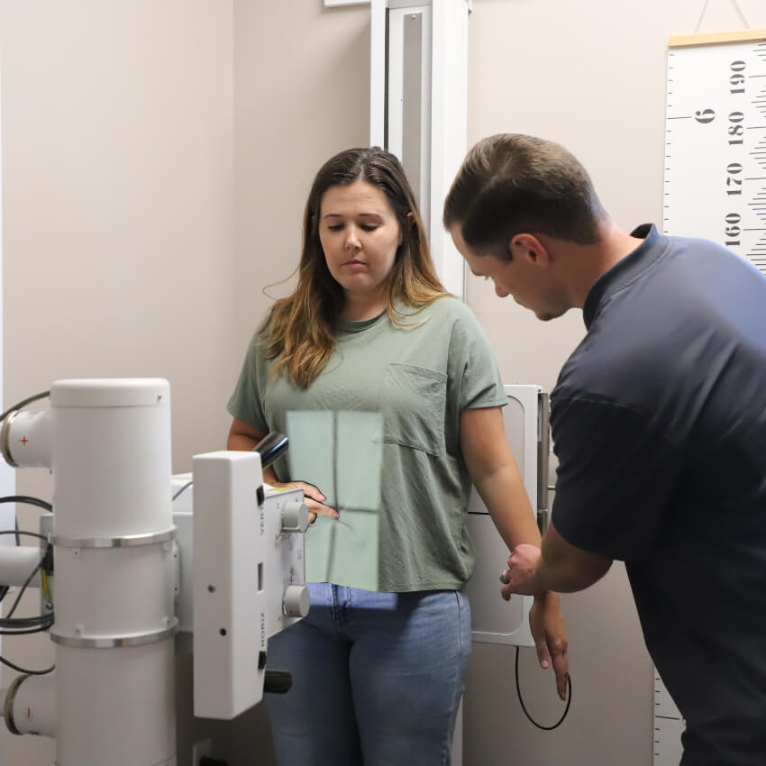 patient having xrays taken