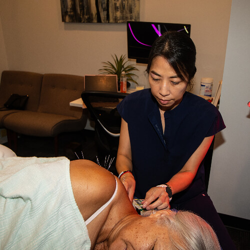 Patient treated with Acupuncture