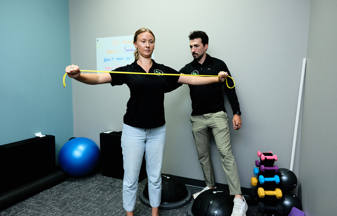 Anoka chiropractor treating patient with Physical rehab