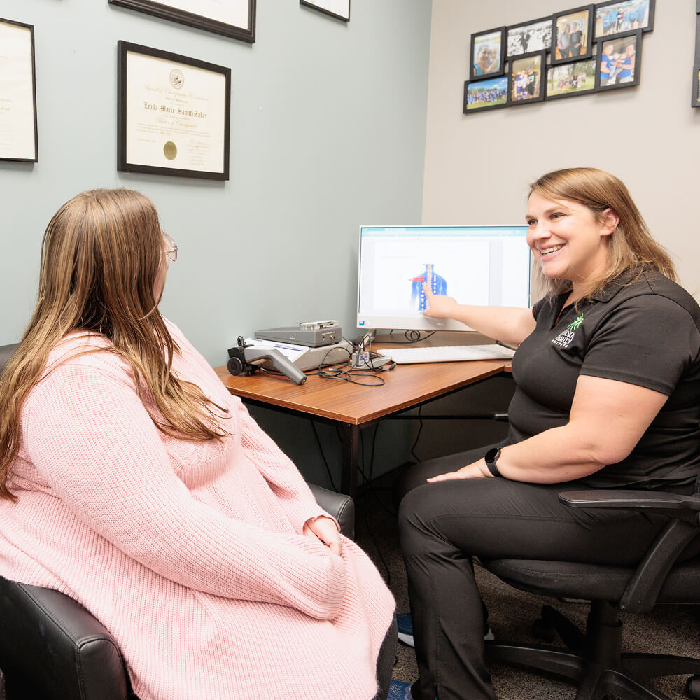 Anoka patient checking in at Anoka Family Wellness