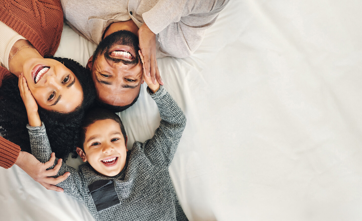 happy family smiling
