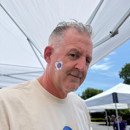 Dentist at health fair